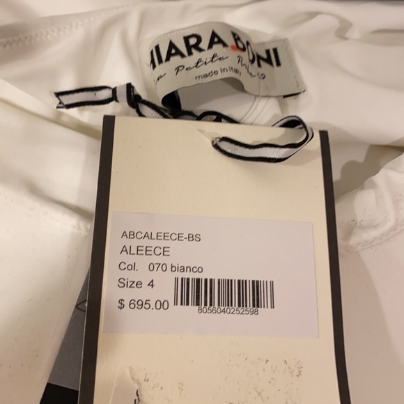 Chiara Boni La Petite Robe White Aleece Dress - Picture 12 of 12